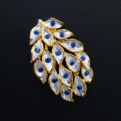 Lucid Leaf Sterling Silver Brooch - Juvite Jewelry - sterling silver 14k gold plated jewelry