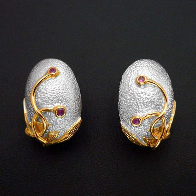 Craspedia Sterling Silver Earrings - Juvite Jewelry - sterling silver 14k gold plated jewelry