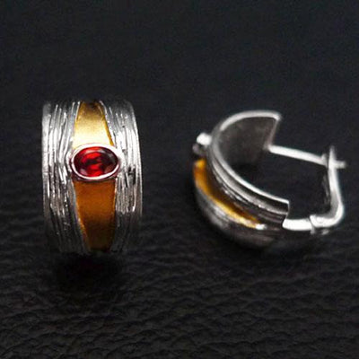 Sauron Eye Sterling Silver Earrings - Juvite Jewelry - sterling silver 14k gold plated jewelry