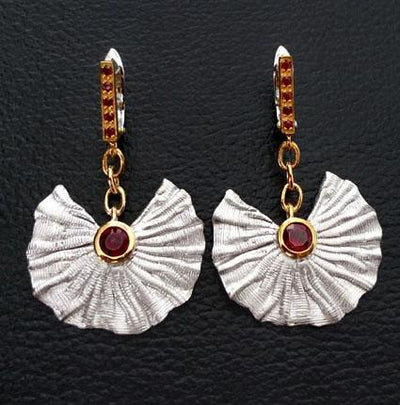 Tiberius Shield Sterling Silver Earrings - Juvite Jewelry - sterling silver 14k gold plated jewelry