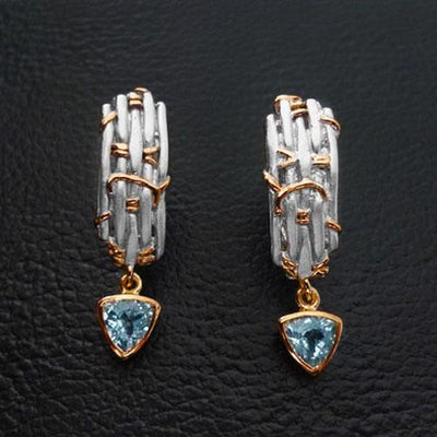 Sevan Path Sterling Silver Earrings - Juvite Jewelry - sterling silver 14k gold plated jewelry