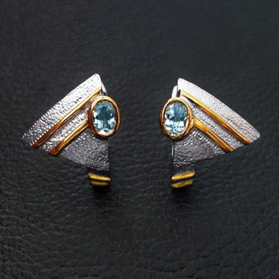 Sahara Sterling Silver Earrings - Juvite Jewelry - sterling silver 14k gold plated jewelry