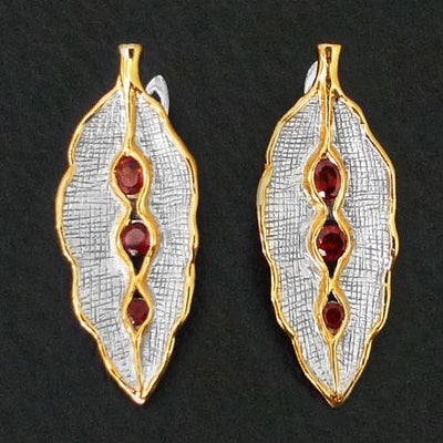 Grace Leaf Sterling Silver Earrings - Juvite Jewelry - sterling silver 14k gold plated jewelry