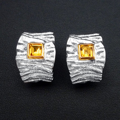 Shine Waves Sterling Silver Earrings - Juvite Jewelry - sterling silver 14k gold plated jewelry