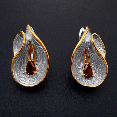 Joy Slice Sterling Silver Earrings - Juvite Jewelry - sterling silver 14k gold plated jewelry