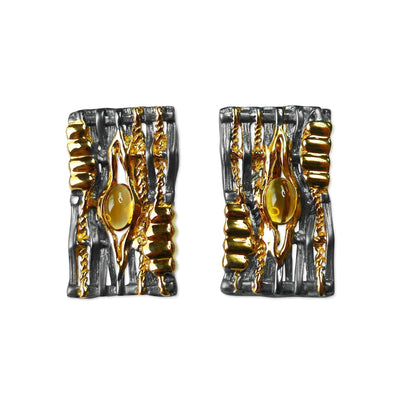 Soothing Peek Sterling Silver Earrings - Juvite Jewelry - sterling silver 14k gold plated jewelry