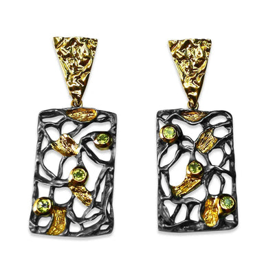 Smooth Lava Sterling Silver Earrings - Juvite Jewelry - sterling silver 14k gold plated jewelry