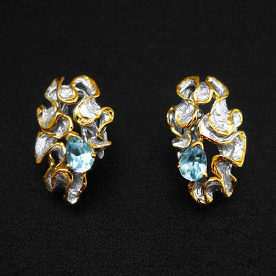 Alpine Cloud Sterling Silver Earrings - Juvite Jewelry - sterling silver 14k gold plated jewelry
