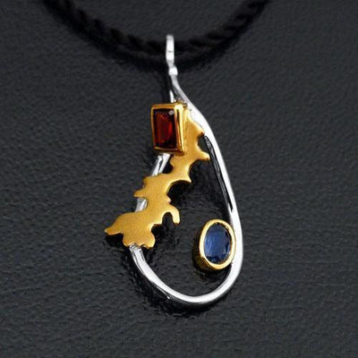 Mystery Loop Sterling Silver Pendant - Juvite Jewelry - sterling silver 14k gold plated jewelry