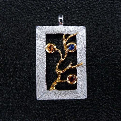 Frida Frame Sterling Silver Pendant - Juvite Jewelry - sterling silver 14k gold plated jewelry