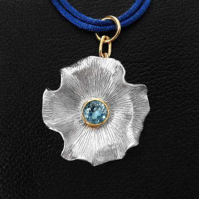 Amaryllis Sterling Silver Pendant - Juvite Jewelry - sterling silver 14k gold plated jewelry