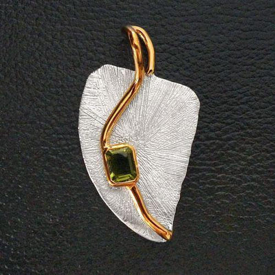 Slick Cut Sterling Silver Pendant - Juvite Jewelry - sterling silver 14k gold plated jewelry