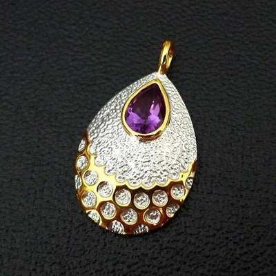Honeycomb Sterling Silver Pendant - Juvite Jewelry - sterling silver 14k gold plated jewelry