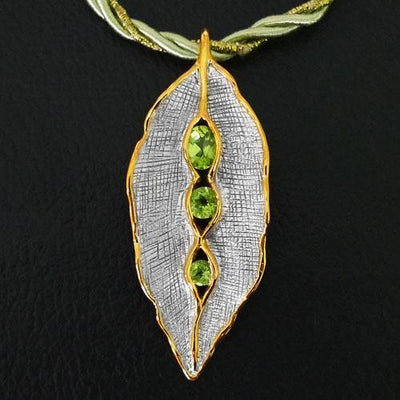 Grace Leaf Sterling Silver Pendant - Juvite Jewelry - sterling silver 14k gold plated jewelry