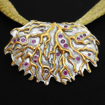 Oasis Split Sterling Silver Pendant - Juvite Jewelry - sterling silver 14k gold plated jewelry
