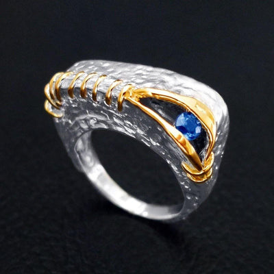 Furtive Glance Sterling Silver Ring - Juvite Jewelry - sterling silver 14k gold plated jewelry