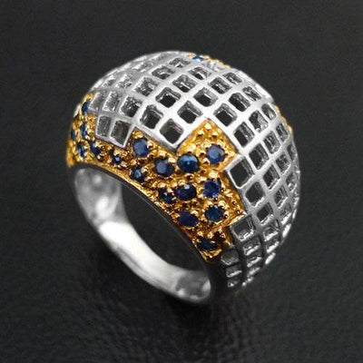 Star Net Sterling Silver Ring - Juvite Jewelry - sterling silver 14k gold plated jewelry