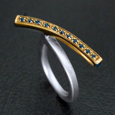 Orbit Line Sterling Silver Ring - Juvite Jewelry - sterling silver 14k gold plated jewelry