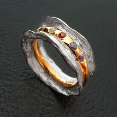 Wonderful Hues Sterling Silver Ring - Juvite Jewelry - sterling silver 14k gold plated jewelry