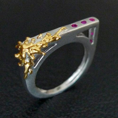 Lady Filigree Sterling Silver Ring - Juvite Jewelry - sterling silver 14k gold plated jewelry