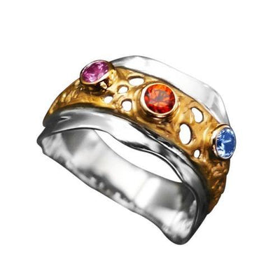 The Curious Trio 14k Gold Ring - Juvite Jewelry - sterling silver 14k gold plated jewelry