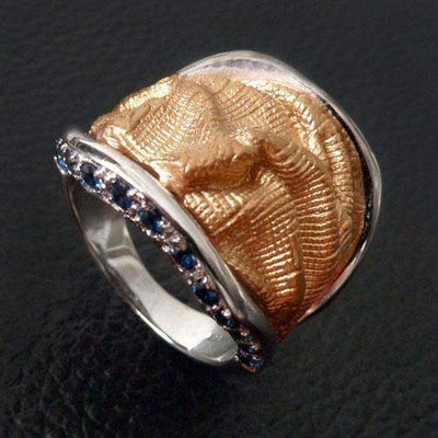Amor Drape Sterling Silver Ring - Juvite Jewelry - sterling silver 14k gold plated jewelry