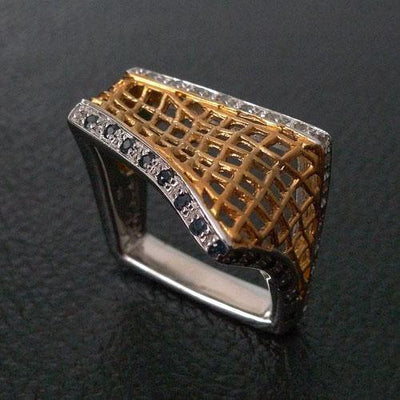 Tranquility Net Sterling Silver Ring - Juvite Jewelry - sterling silver 14k gold plated jewelry