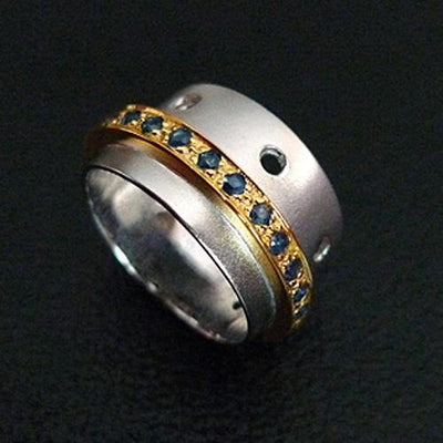 Neptune Sterling Silver Ring - Juvite Jewelry - sterling silver 14k gold plated jewelry