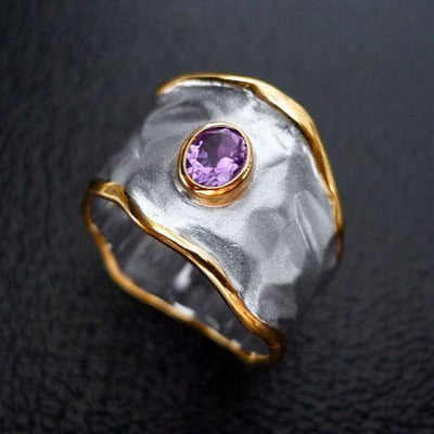 Vanity Sterling Silver Ring - Juvite Jewelry - sterling silver 14k gold plated jewelry