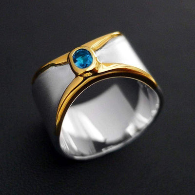 Caspian Sterling Silver Ring - Juvite Jewelry - sterling silver 14k gold plated jewelry