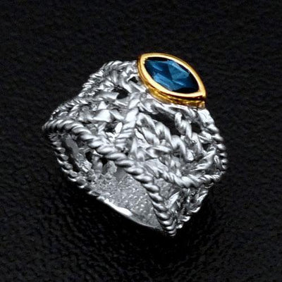 Muscadine Weave Sterling Silver Ring - Juvite Jewelry - sterling silver 14k gold plated jewelry