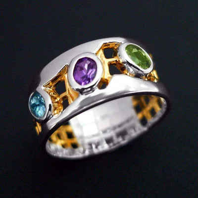 Exotic Pome Sterling Silver Ring - Juvite Jewelry - sterling silver 14k gold plated jewelry