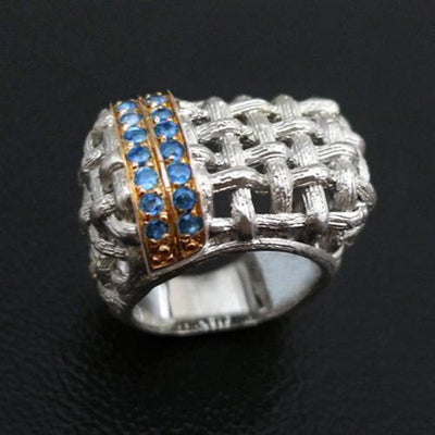 Glory Stripes Sterling Silver Ring - Juvite Jewelry - sterling silver 14k gold plated jewelry