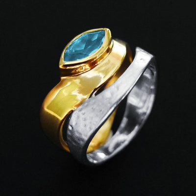 Motion Sterling Silver Ring - Juvite Jewelry - sterling silver 14k gold plated jewelry