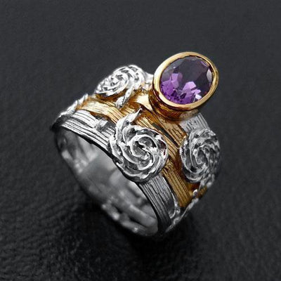 Winter Rose Sterling Silver Ring - Juvite Jewelry - sterling silver 14k gold plated jewelry