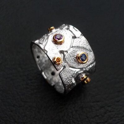 Puzzled Sterling Silver Ring - Juvite Jewelry - sterling silver 14k gold plated jewelry