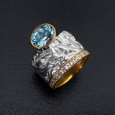 Undersurface Sterling Silver Ring - Juvite Jewelry - sterling silver 14k gold plated jewelry