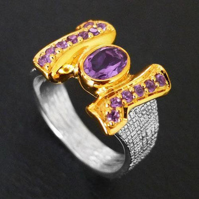 Guilt Sterling Silver Ring - Juvite Jewelry - sterling silver 14k gold plated jewelry