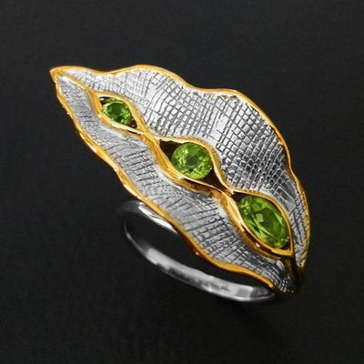 Grace Leaf Sterling Silver Ring - Juvite Jewelry - sterling silver 14k gold plated jewelry