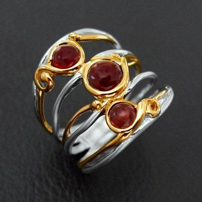 The Trio Sterling Silver Ring - Juvite Jewelry - sterling silver 14k gold plated jewelry