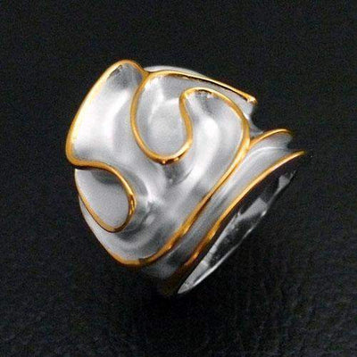 Bayside Silk Sterling Silver Ring - Juvite Jewelry - sterling silver 14k gold plated jewelry