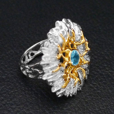 Sun Sterling Silver Ring - Juvite Jewelry - sterling silver 14k gold plated jewelry