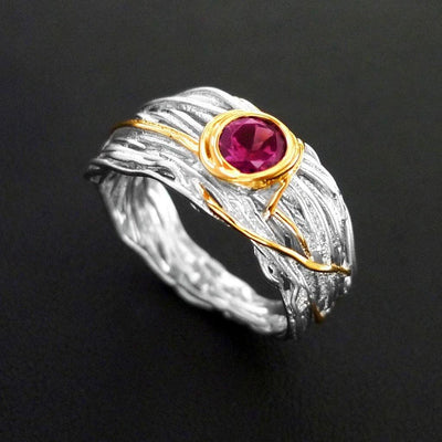 Thread of Life Sterling Silver Ring - Juvite Jewelry - sterling silver 14k gold plated jewelry