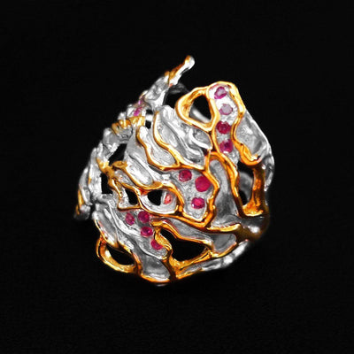 Creek Split Sterling Silver Ring - Juvite Jewelry - sterling silver 14k gold plated jewelry