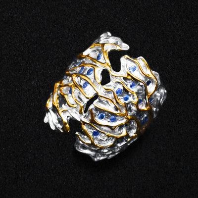 Oasis Split Sterling Silver Ring - Juvite Jewelry - sterling silver 14k gold plated jewelry