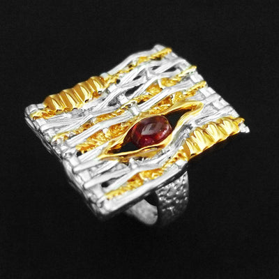 Soothing Peek Sterling Silver Ring - Juvite Jewelry - sterling silver 14k gold plated jewelry